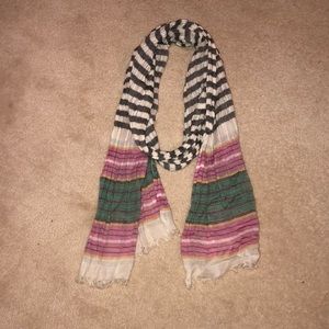 Distressed Striped Scarf